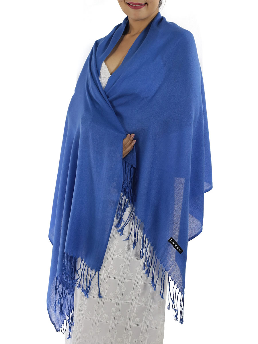 Blue Cashmere Scarf: image 3