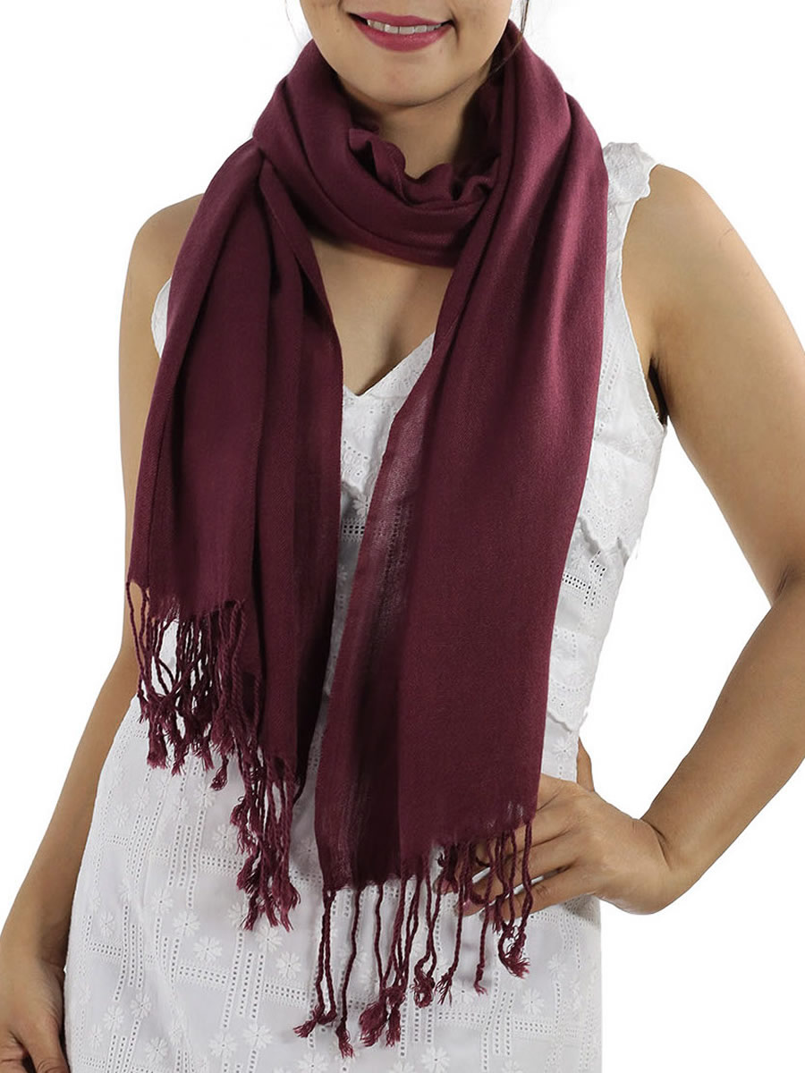 Burgundy Pashmina