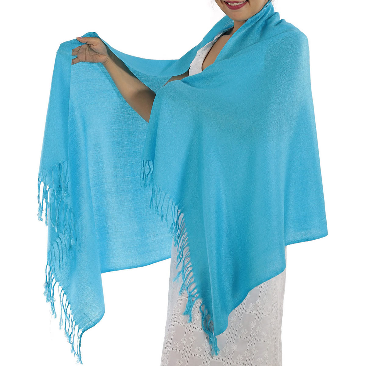 Light Blue Pashmina: image 4