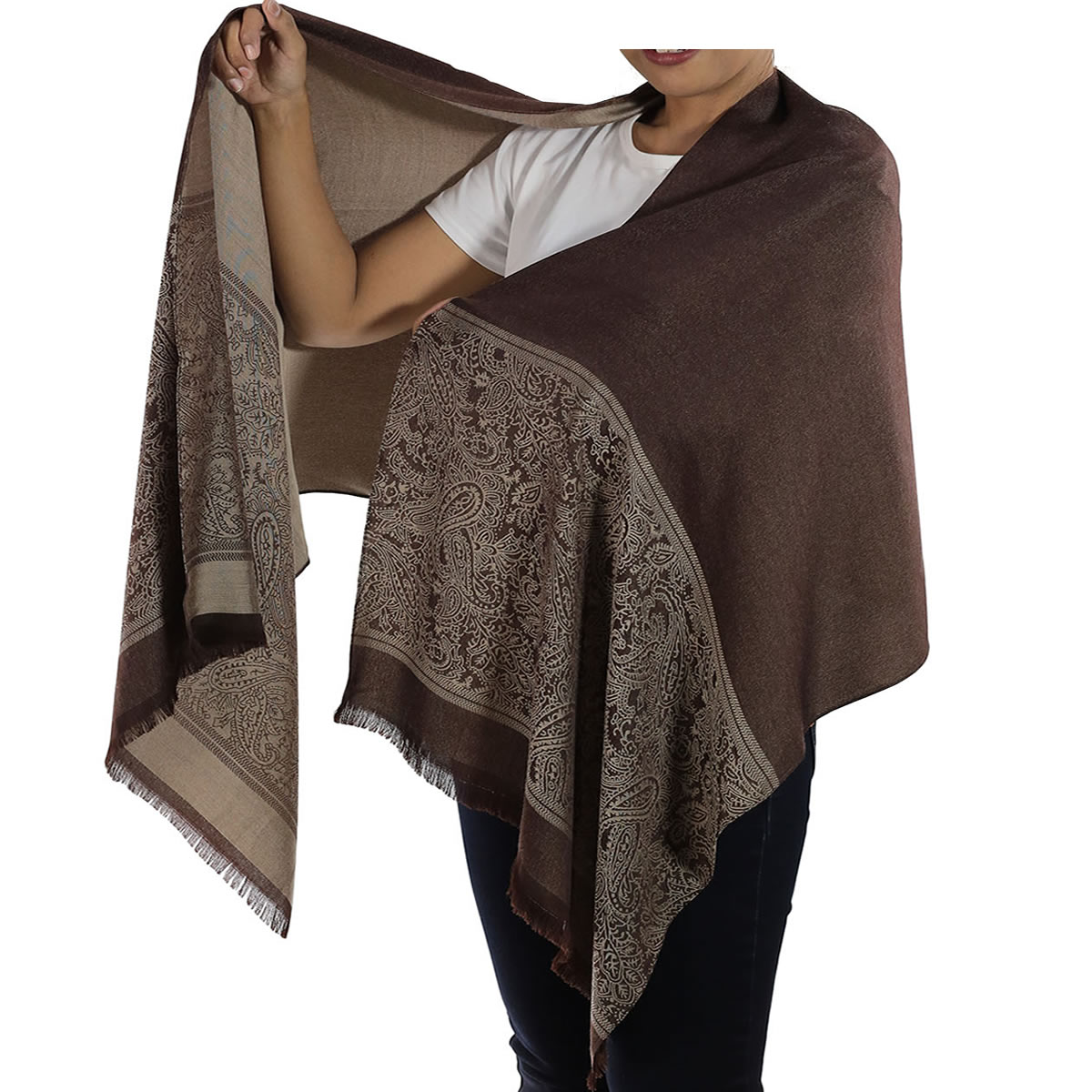 Brown Silk Shawl: image 4