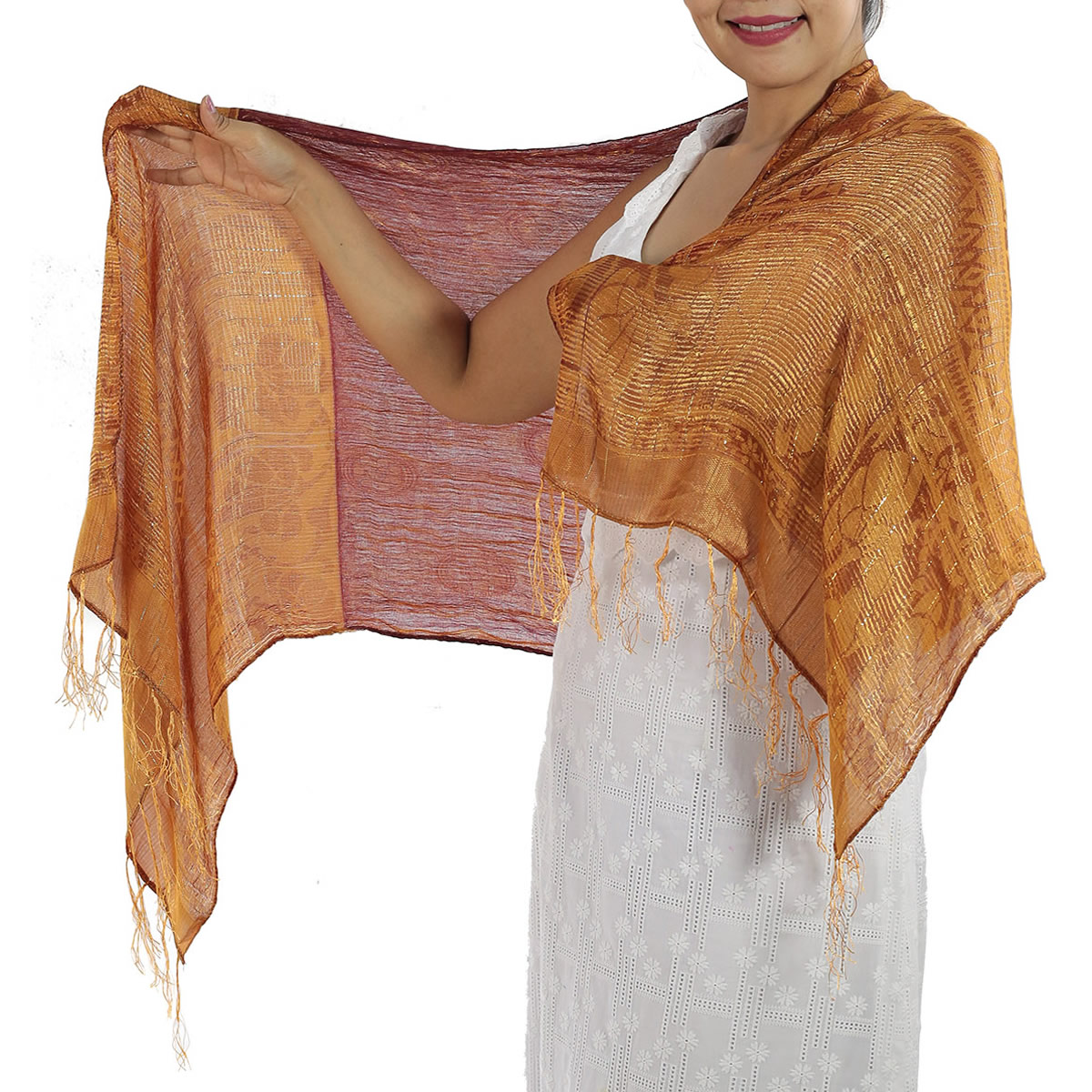 Burgundy Silk Scarf