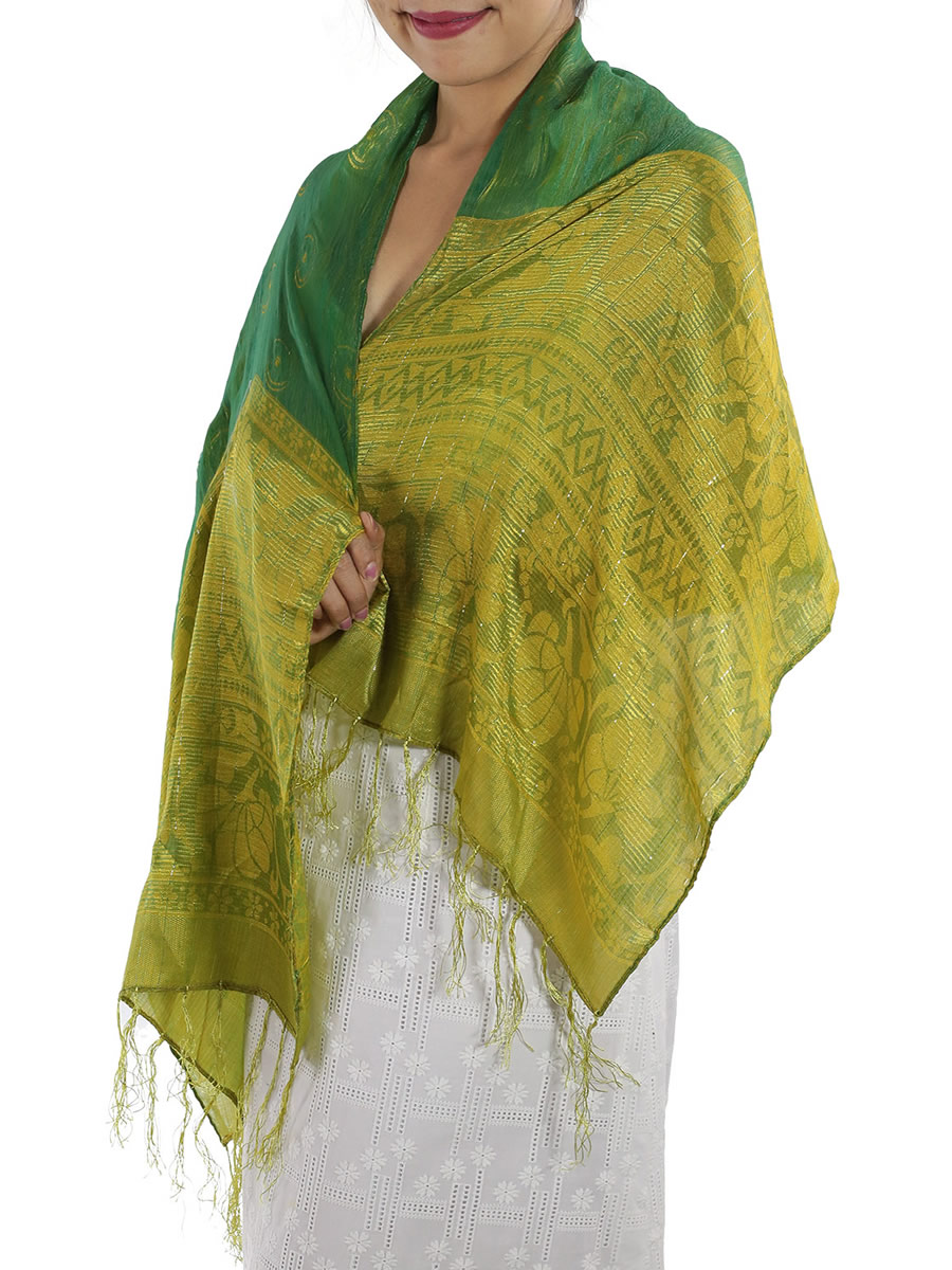 Green Silk Scarf: image 3