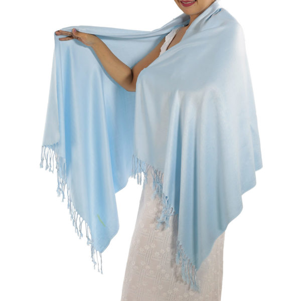 baby blue pashmina scarf