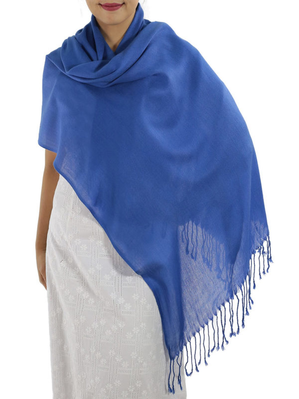 blue cashmere wrap