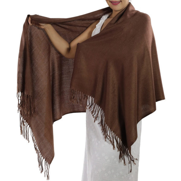brown pashmina scarf
