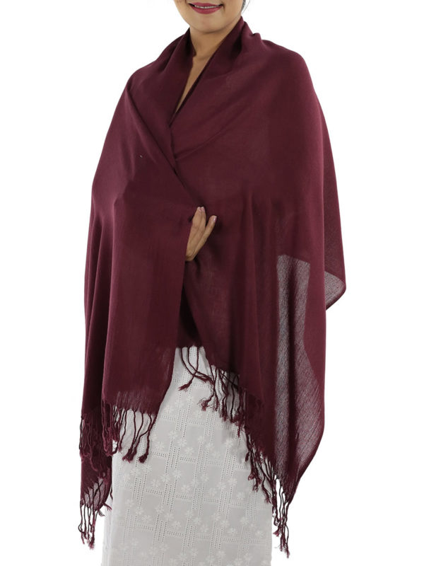 burgundy cashmere shawl