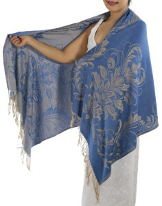 buy blue pashmina scarf