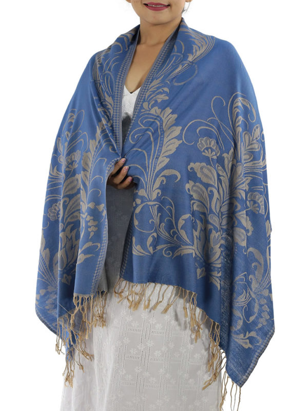 buy blue pashmina shawl