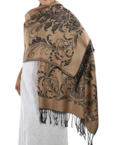 buy light brown pashmina scarves