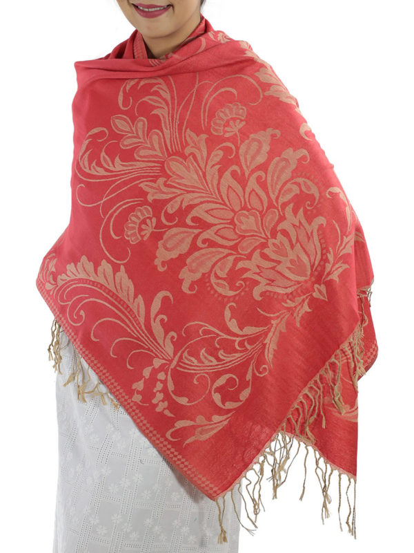 buy red pashmina scarves