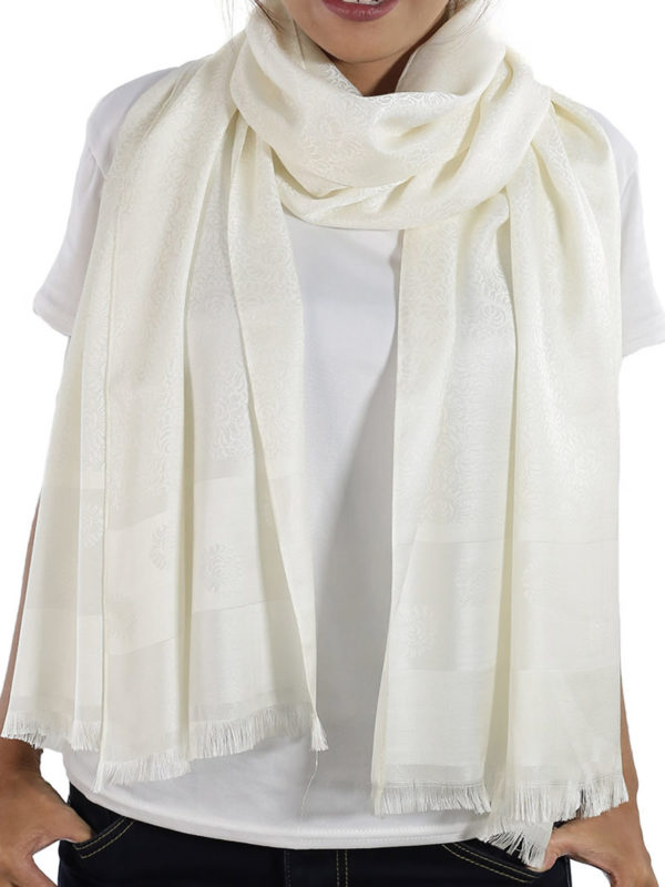 buy white silk shawls