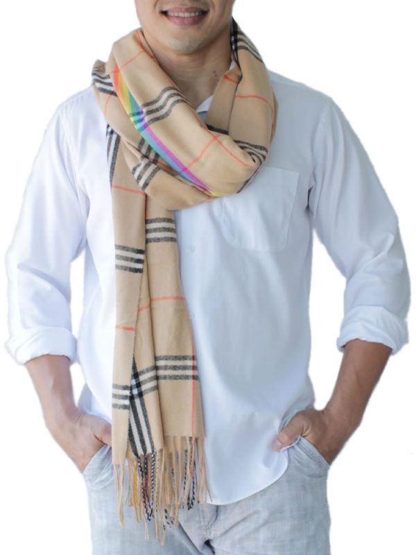 mens brown scarves