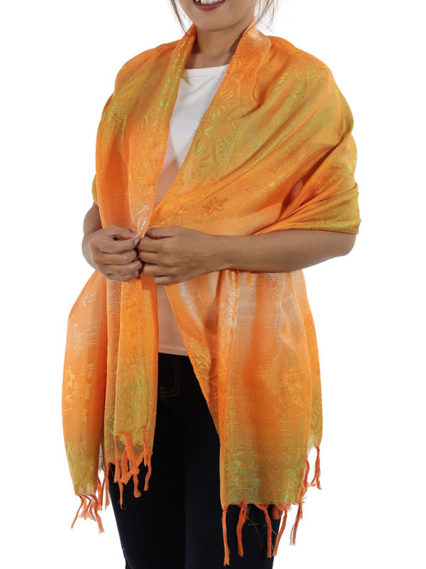 orange shawl from thailand