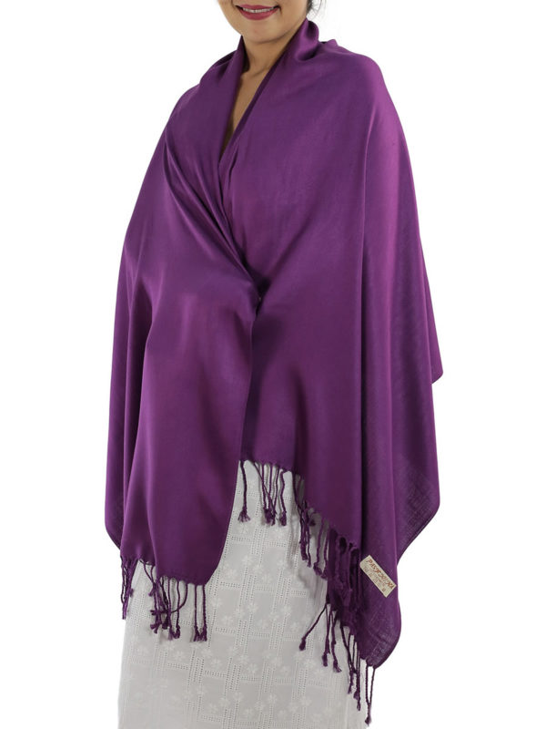 purple pashmina shawl